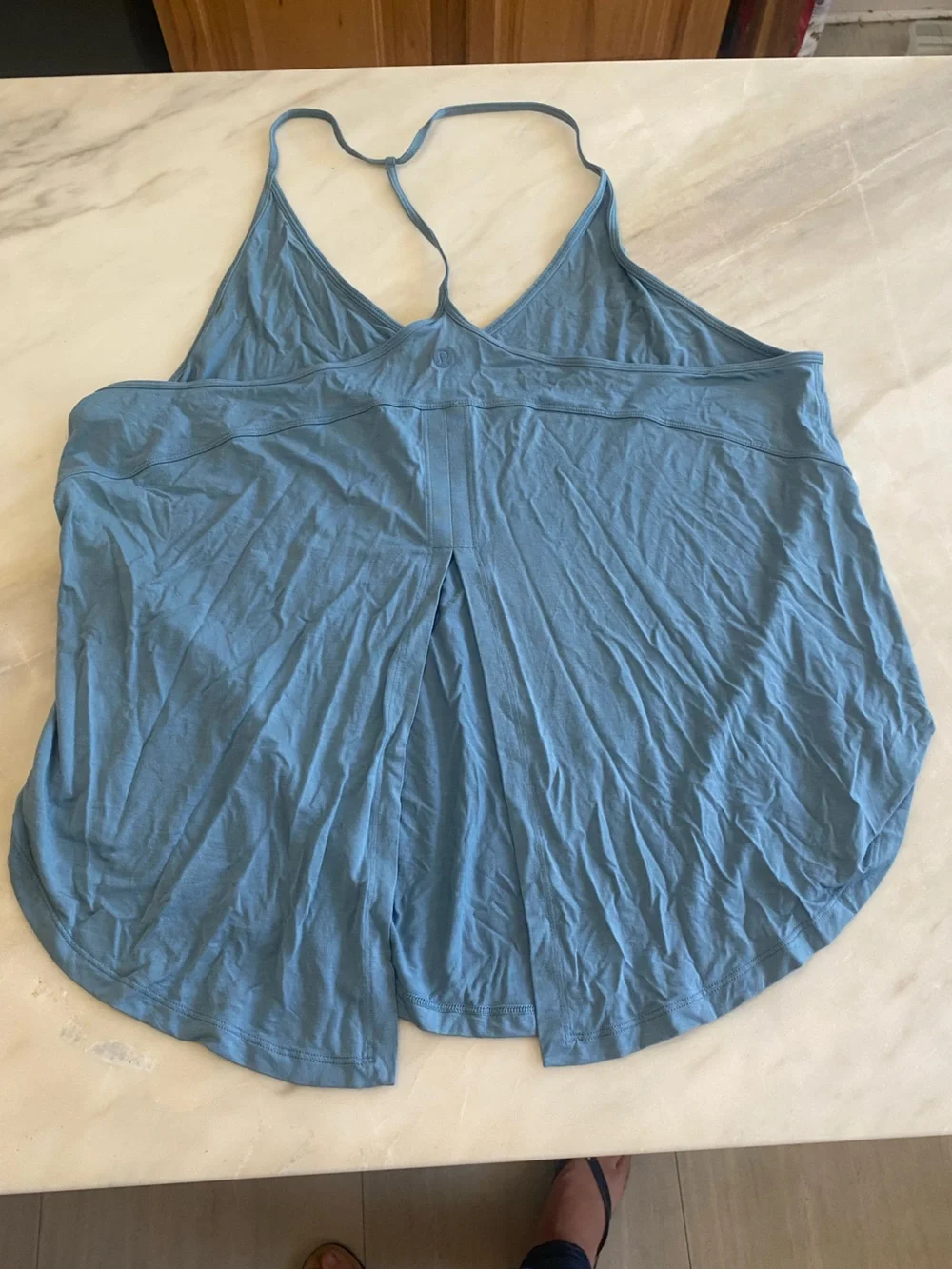 lululemon Light Blue Womens Racerback Tank Top flowy open sz L